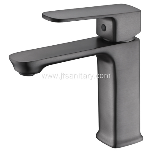Brass Vanity Faucet With Gray Colour Modern Style